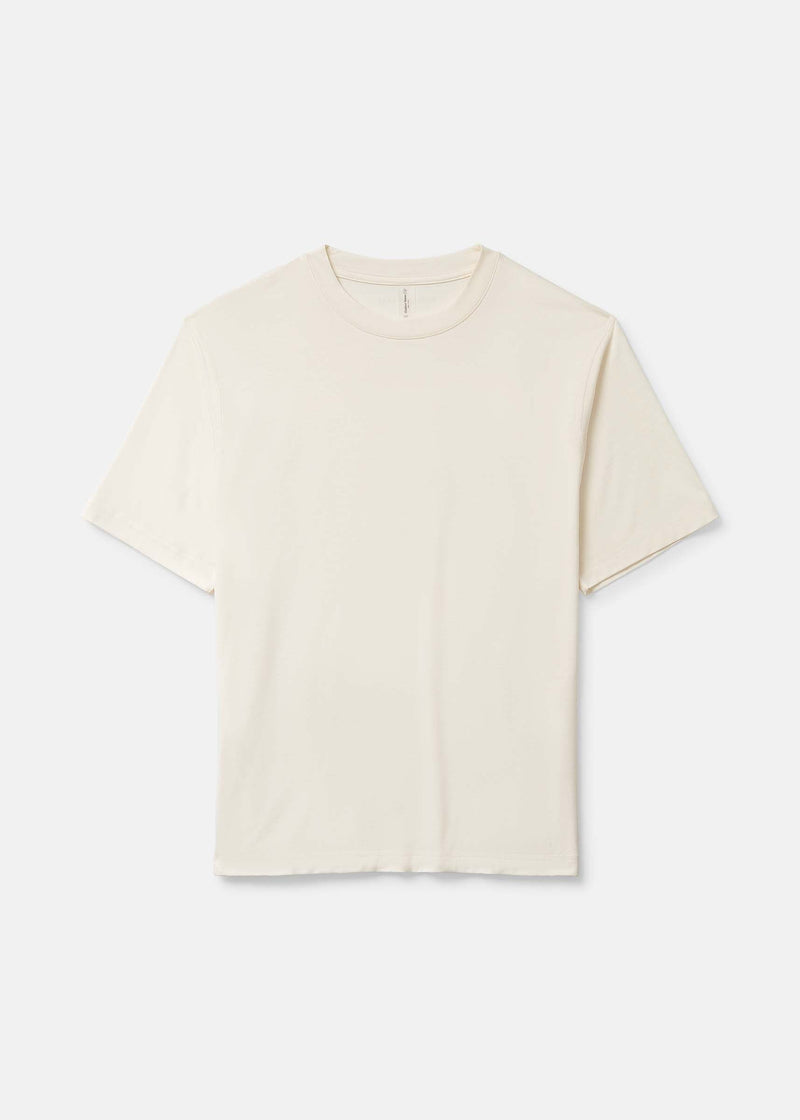 ThinkFast Jersey Shortsleeve in soft cream color, perfect for high-sweat recreation and moisture-wicking comfort.