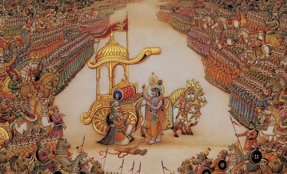 Lord Krishna and Arjuna in the Mahabharata