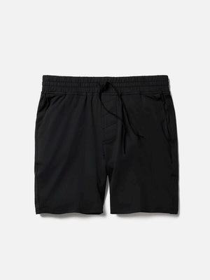 CloudKnit 7" Short in black showcasing comfort fit waistband and side slit pockets.