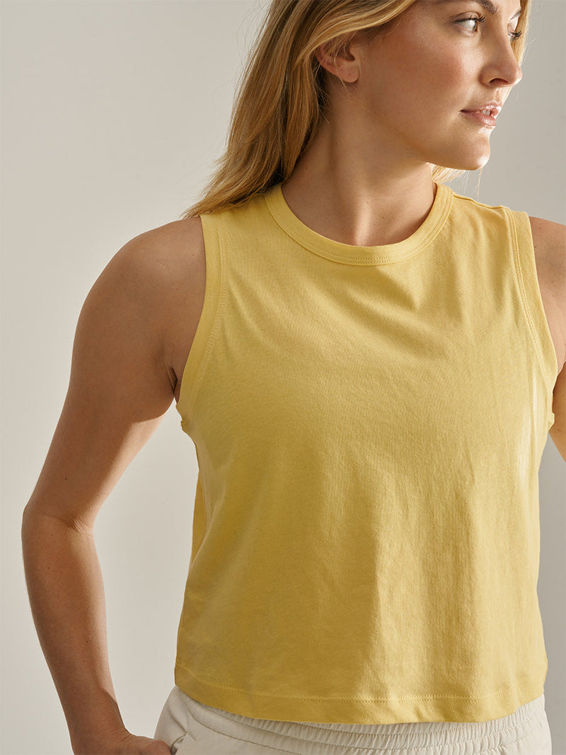 Everyday Cropped Tank_Pine Nut