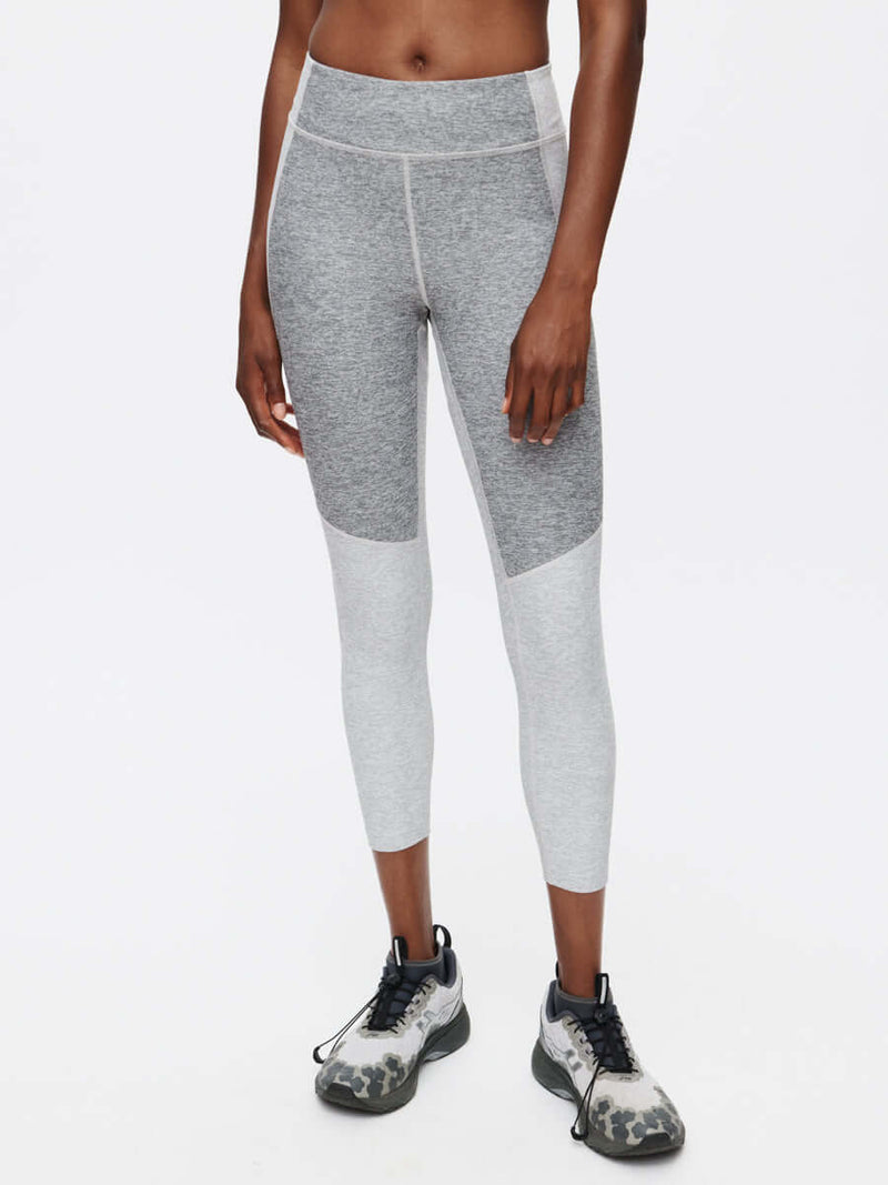 Two Tone 7/8 Legging in stylish gray, featuring 2-tone paneling and perfect fit for a sleek look.