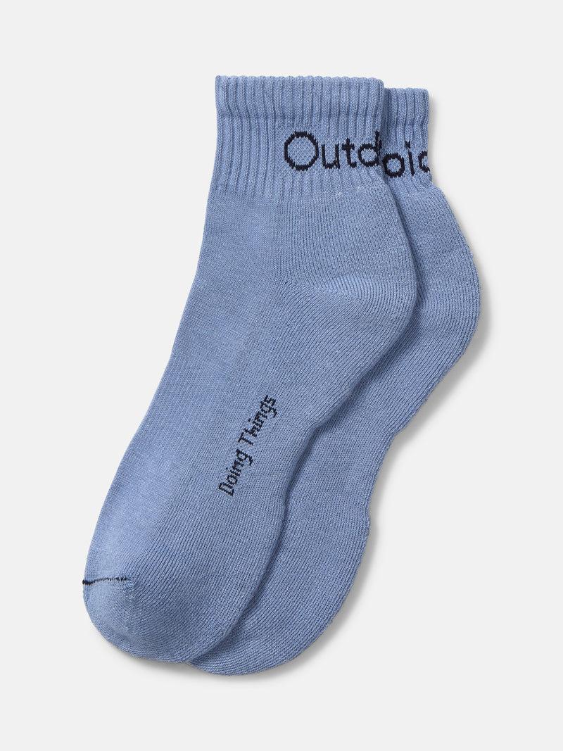 OV Rec Ankle Sock CL in blue color with logo on the ankle for sporty comfort and style.