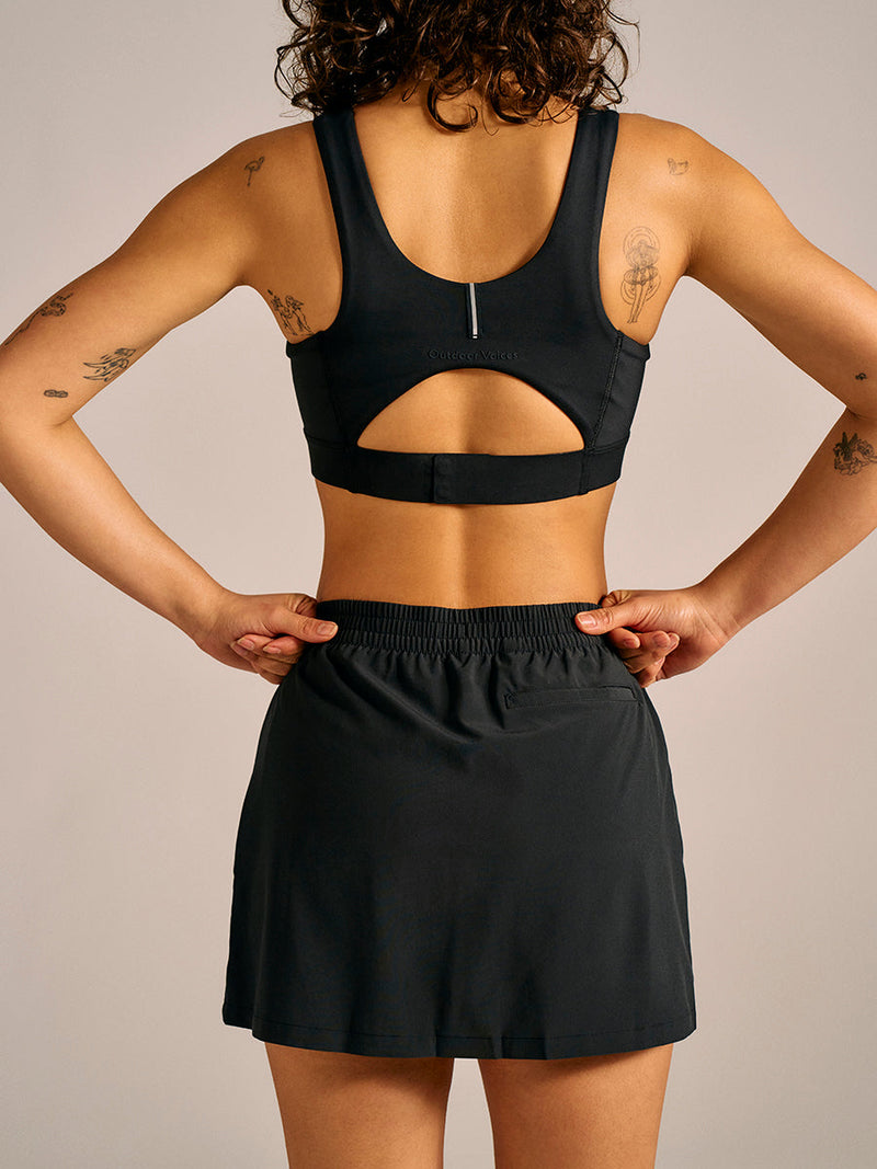 Zephyr 3” Skort Black