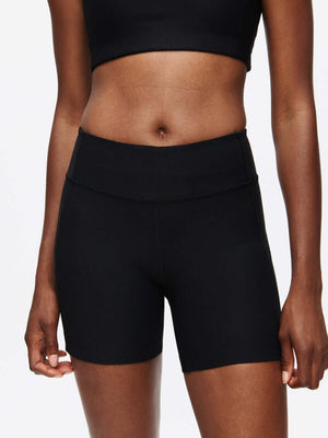 Warmup 5" Short featuring a sculpted-fit design and waistband pocket, perfect for workouts.